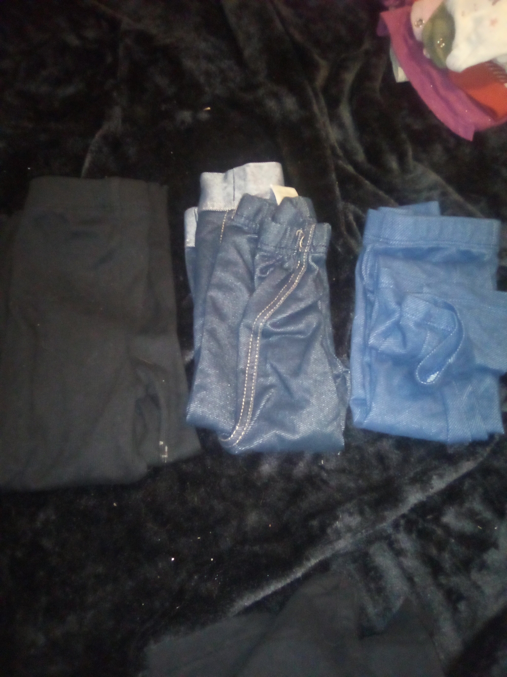 Kids Casual Bottoms Pack - Black and Blue Pull-On Pants